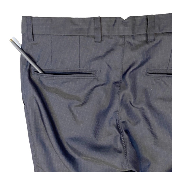 J. Lindeberg Men Elof Pants 36x32 Regular Fit Light Poly Blue Gray Striped Golf - Picture 14 of 16